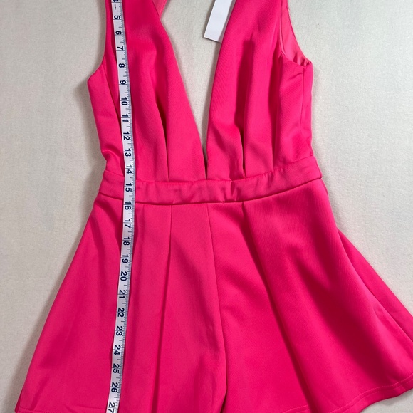 SASSY HOT PINK Cut-Out Romper - Picture 8 of 8